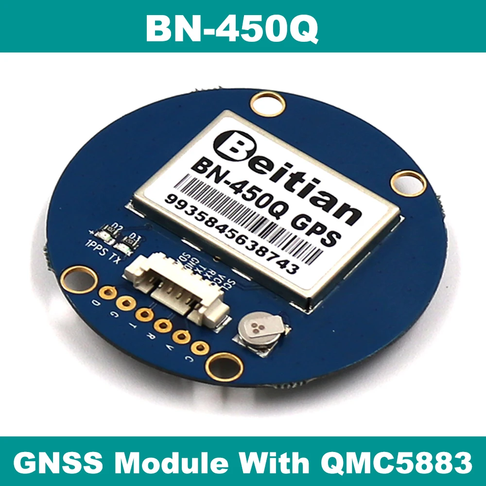 Модуль BEITIAN GNSS GPS GLONASS Dual модуль управления полетом компас QMC5883L AMP2.6/PIX4/PIXHAWK BN-450Q |