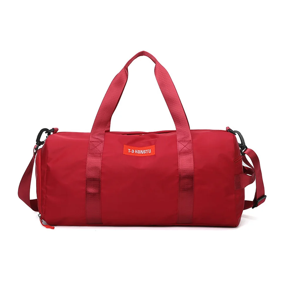 Спортивная сумка унисекс дорожные сумки на плечо для женщин и мужчин фитнес сумка для йоги и тренировок Водонепроницаемая складная сумка женская сумка - Цвет: Красный