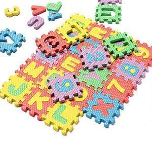Горячая Распродажа 36 шт. Kinderen мини EVA пена Alfabet буквы цифры пол Zachte Детская мозаика