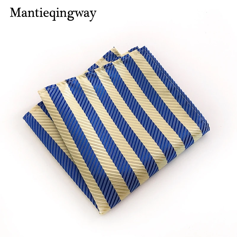 Mantieqingway с принтом в полоску платок карман квадратных для мужские свадебные смокинг полосатые платки полиэстер Классический Грудь