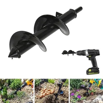 

Garden Auger Drill Bit Grass Plug Plant Flower Bulb Auger Rapid Planter Hole Drill Augers Hole Digger for Drill