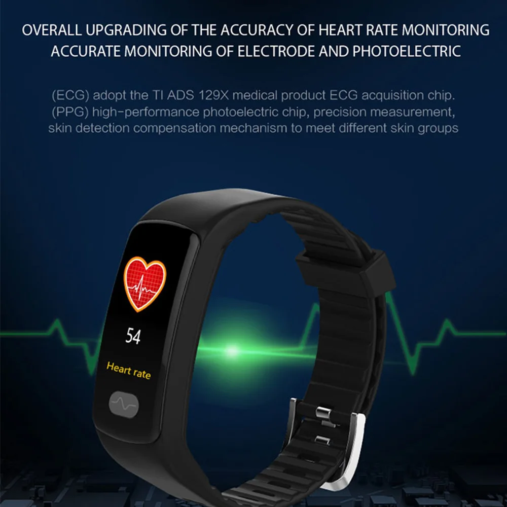 Часы Timethinker E07 Smartwatch ECG PPG Браслет фитнес трекер кровяное давление пульсометр