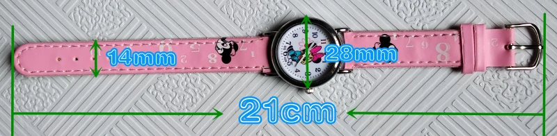 Модные повседневное девушка часы с рисунком Minnie на циферблате детей обувь для девочек кожа цифровые часы для детей обувь мальчиков часы
