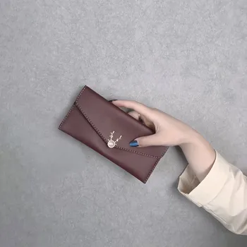

2019 Tassel Wallet Women Long Cute Wallet Leather Tassel Women Wallets ingle Pull Deer Head Female Purse 708