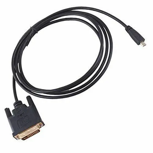 

Micro HDMI to DVI-D 24+1 Male Gold Adapter Cable Cord HDTV LED LCD Projector
