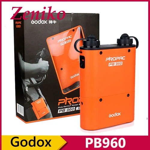 

Godox PROPAC PB960 4500mAh Dual-Output Speedlite Flash Power Battery Pack for Canon Nikon SONY GODOX ad300 ad180 YONGNUO
