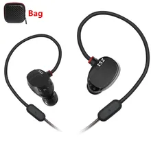 Nueva kz zs1 auriculares estéreo de auriculares con micrófono dual conductor kz in ear auriculares graves auriculares hifi 100% original con bolsa