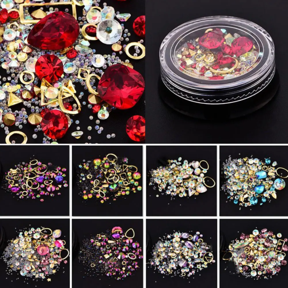 Nail Art Multicolor Nail Glitter Fashion Nail Art Rhinestones Glitter 