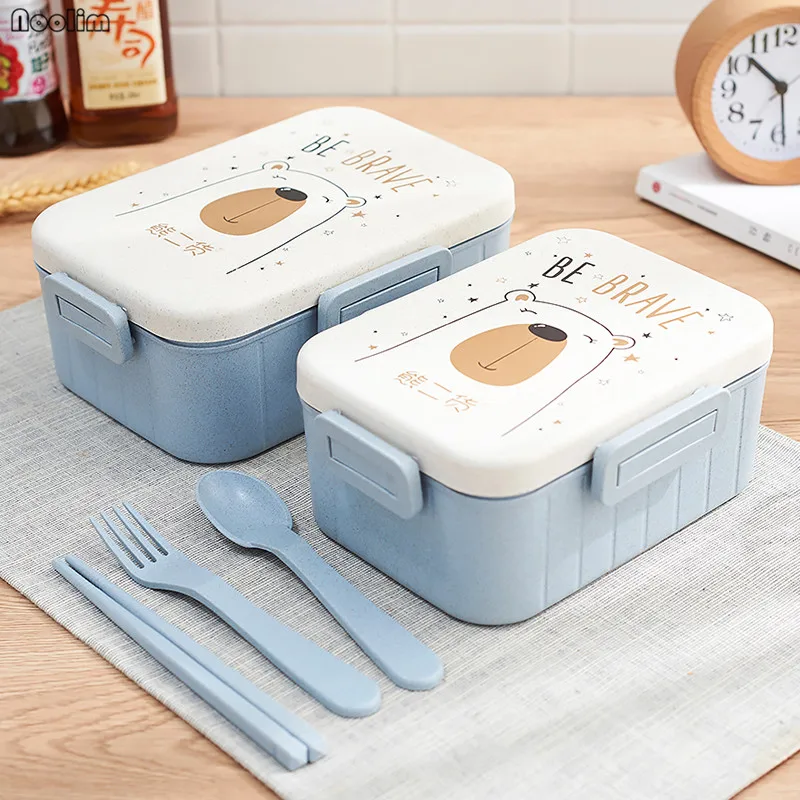 

Cute Cartoon Lunch Box Microwave Dinnerware Food Storage Container Children Kids School Office Portable Lunch Box For Picnic