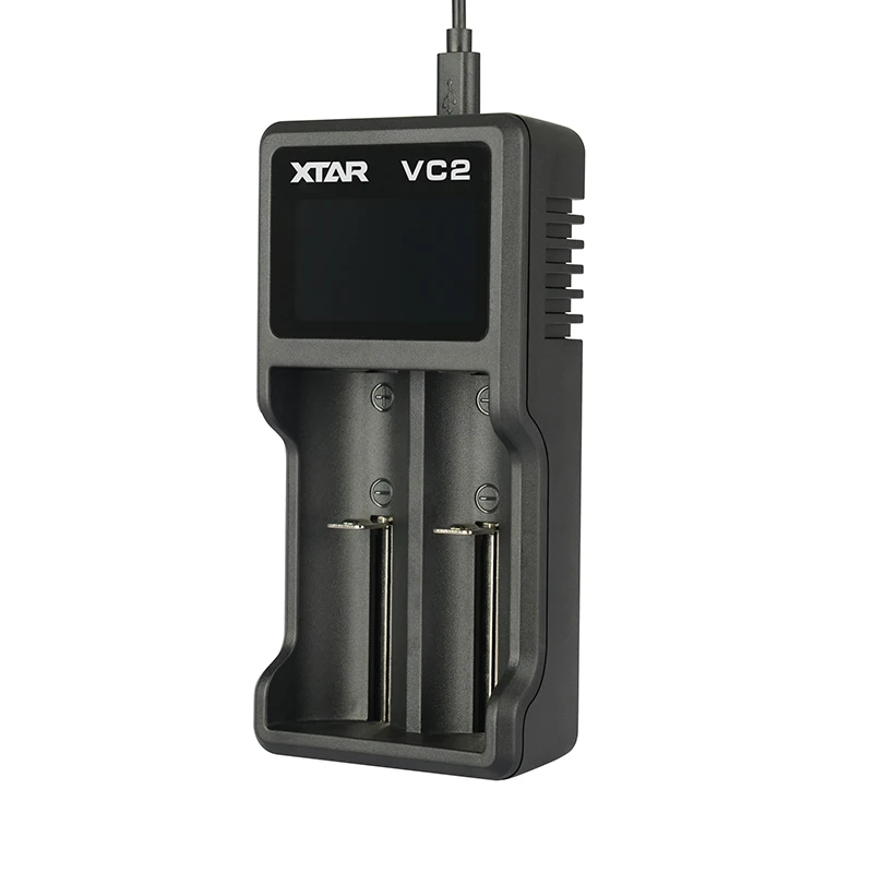 Новинка XTAR VC2 зарядное устройство Универсальный ЖК экран дисплей USB Ni MH/Ni CD литий