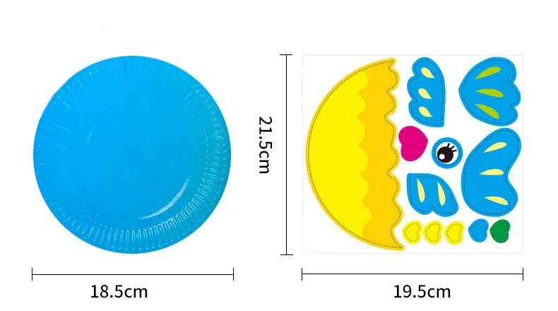 10 шт./кор. детская цветная бумажная пластина игрушка Сделай своими руками/Детская Радужная пластина ручной работы бумажный диск животные