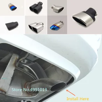 

car cover muffler exterior back rear pipe dedicate exhaust tip tail outlet ornament For Toyota Corolla EX 2003 2004 2005 2006