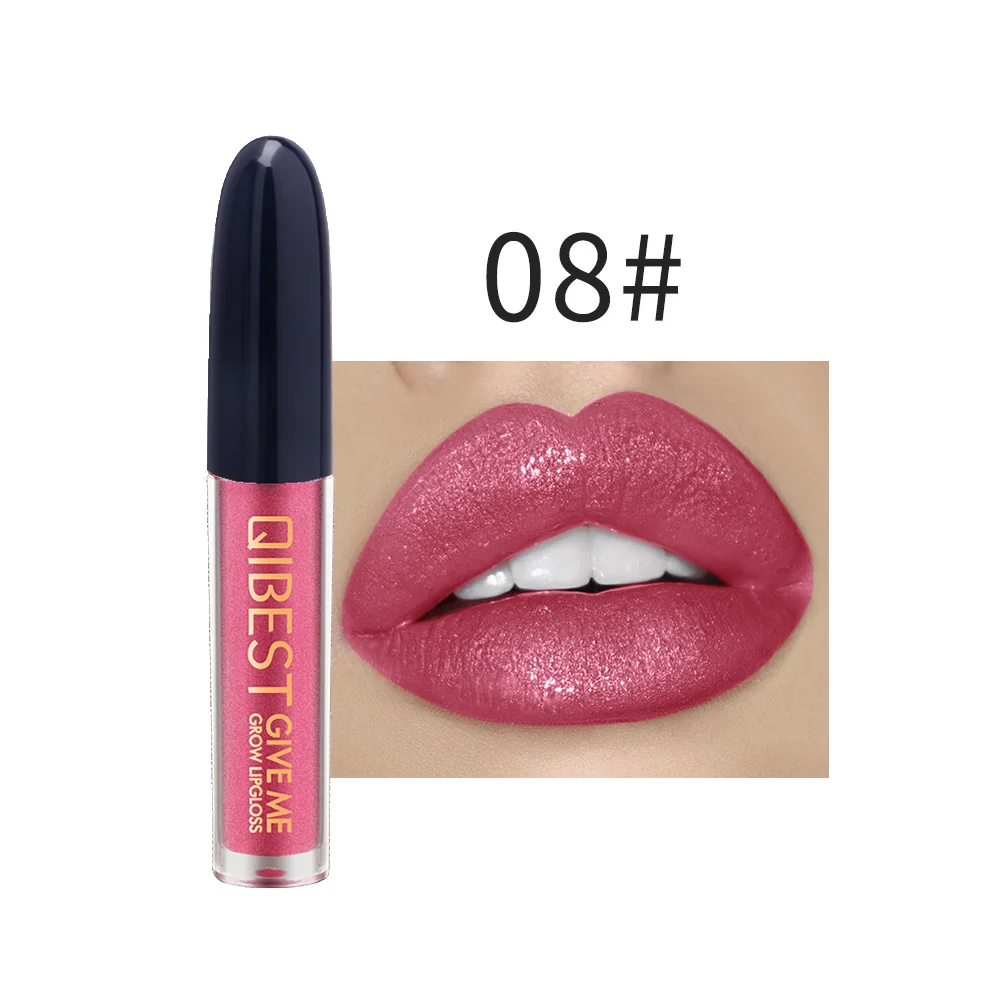 18 colors Lipgloss Sexy Liquid Lip Gloss non-stick cup lip gloss Glitter Flip liquid Long Lasting Waterproof makeup cosmetics - Цвет: 08