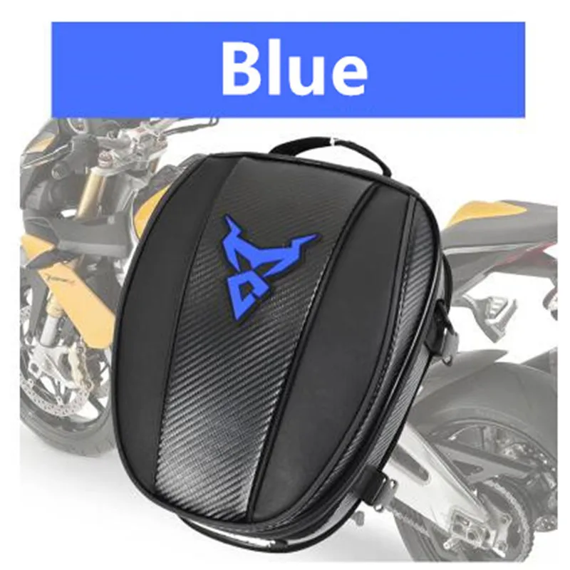 Водонепроницаемая сумка для мотоциклетного шлема, высокая емкость, мото багаж, рюкзак для мотоцикла, верхний чехол для грязного велосипеда, дорожная сумка для гоночное седло - Название цвета: Синий