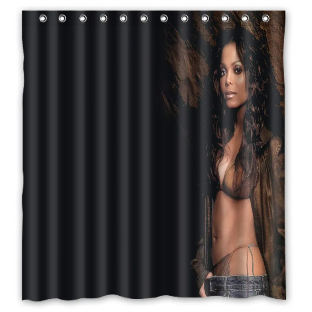 Anime Sexy Janet Jackson Shower Curtain Custom Waterproof Fabric Bathroom Curtains For Home Decors 66x72 inch