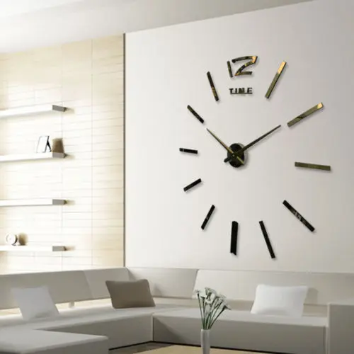 

Modern DIY Analog 3D Mirror Surface Large Number Wall Clock Sticker Home Decor