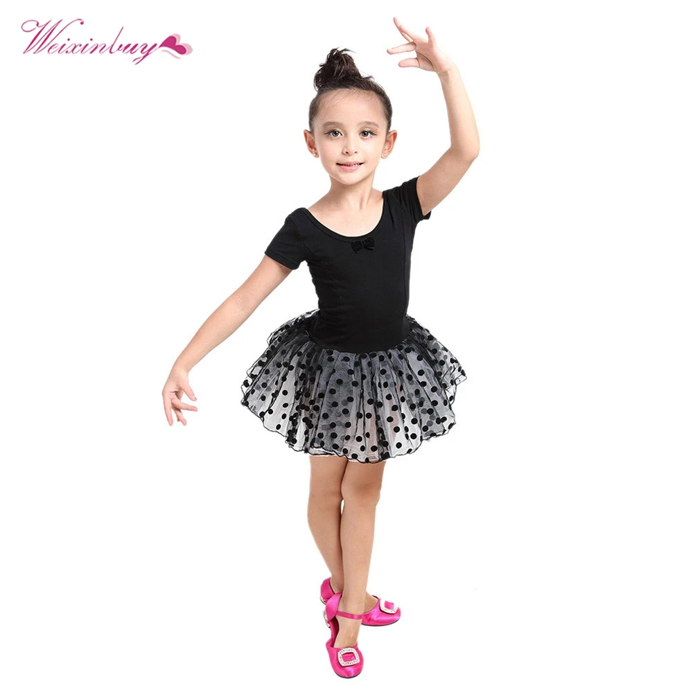 Детское балетное платье для танцев для девочек детские платья-пачки с короткими рукавами одежда для танцев