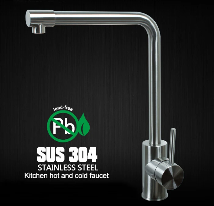 

Free shipping 304 stainless steel Hot and Cold faucet mixer Device nickel brushed sink Mixer Tap Faucet 388
