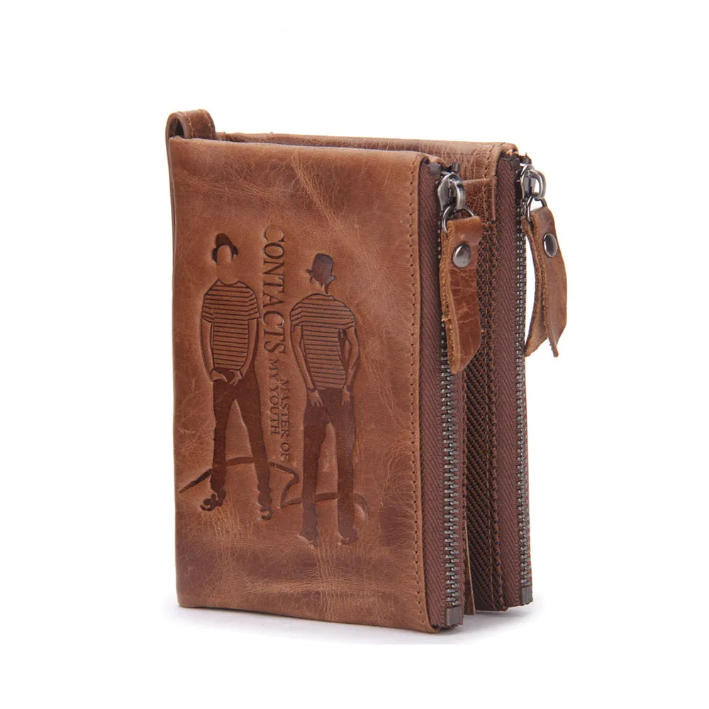 

Hot Selling Men's Wallet Genuine Leather Handbags European And Amercian Style Fashion Leisure Purse Wallet Cowboy Male Package