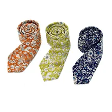 Мужская мода цветочный тонкий галстук хлопок узкий Бизнес Повседневный галстук Z021