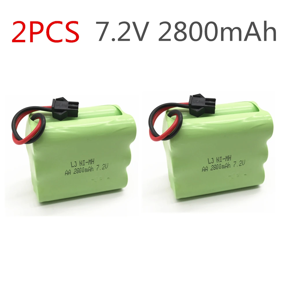 

2pc 7.2v battery 2800mah ni-mh bateria 7.2v nimh battery pilas recargables 7.2v pack aa size ni mh for rc car toy electric tools