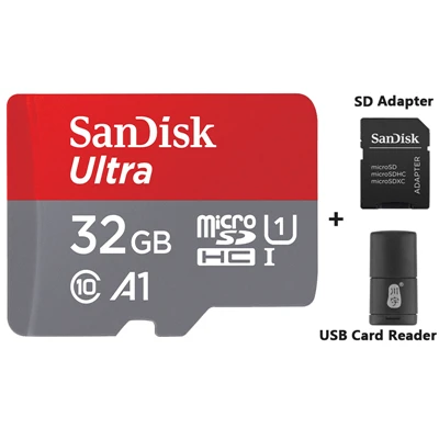 Двойной флеш-накопитель SanDisk Ultra картой Micro SD объемом 16 Гб оперативной памяти, 32 Гб встроенной памяти, microSDHC 64 Гб 128 ГБ microSDXC UHS-I слот для карт памяти 98 МБ/с. TF карта для смартфона - Емкость: 32GB and Sets