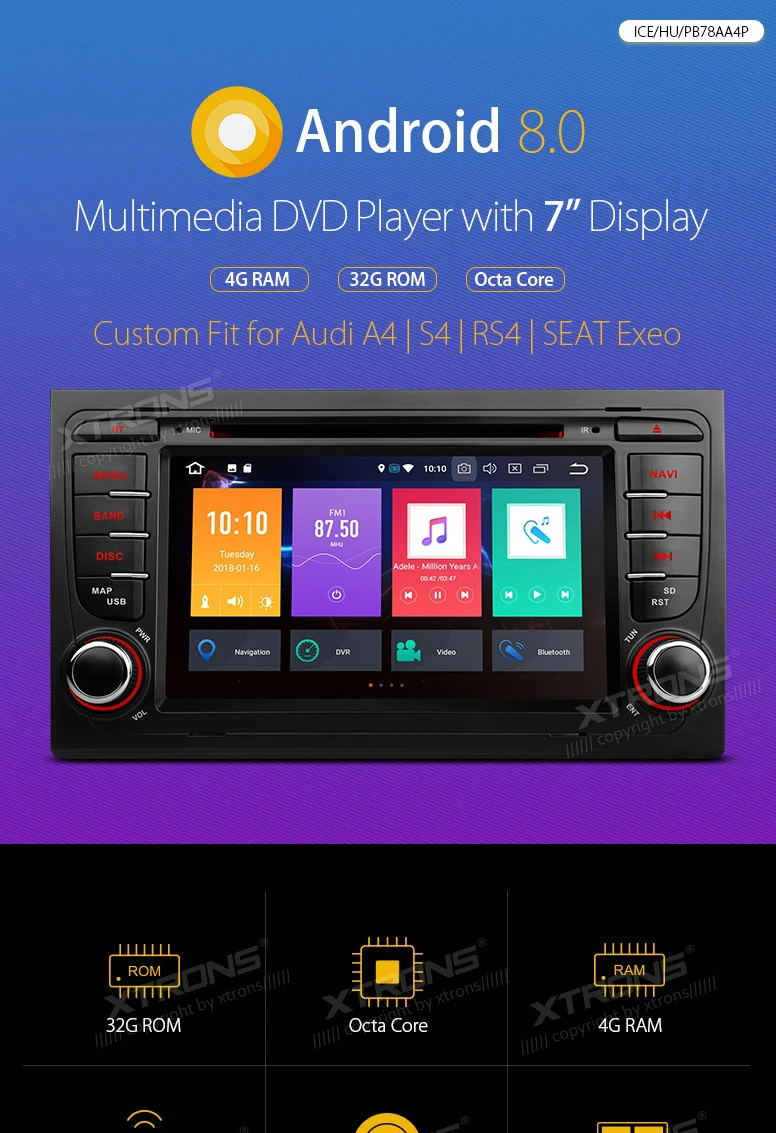 Sale 7" Android 8.0 OS Car DVD Multimedia Radio for Audi A4 2000-2008 & S4 2003-2008 & RS4 2002-2008 with Multi-Window View Support 0 Sale 7" Android 8.0 OS Car DVD Multimedia Radio for Audi A4 2000-2008 & S4 2003-2008 & RS4 2002-2008 with Multi-Window View Support 0