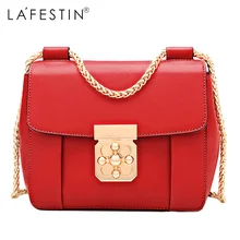 2017 neue Sommer LA FESTIN Weibliche Decken Echtledertasche Ledertasche Mini Schulter Kette Frauen Kleine Messenger Bags