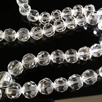 

12mm 150pieces Cear Crystal 32 Cuts Beads Glass Faceted Loose Beads For DIY