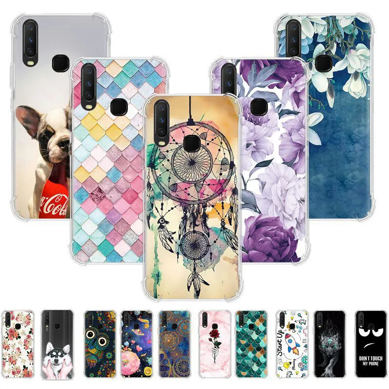 

For Vivo Y17 Y3 Y12 Y15 Case 6.35" Fashion Silicone Soft TPU Cute Back Cases For Vivo Y17 Cover Y 17 2019 Phone Shell Coque Capa