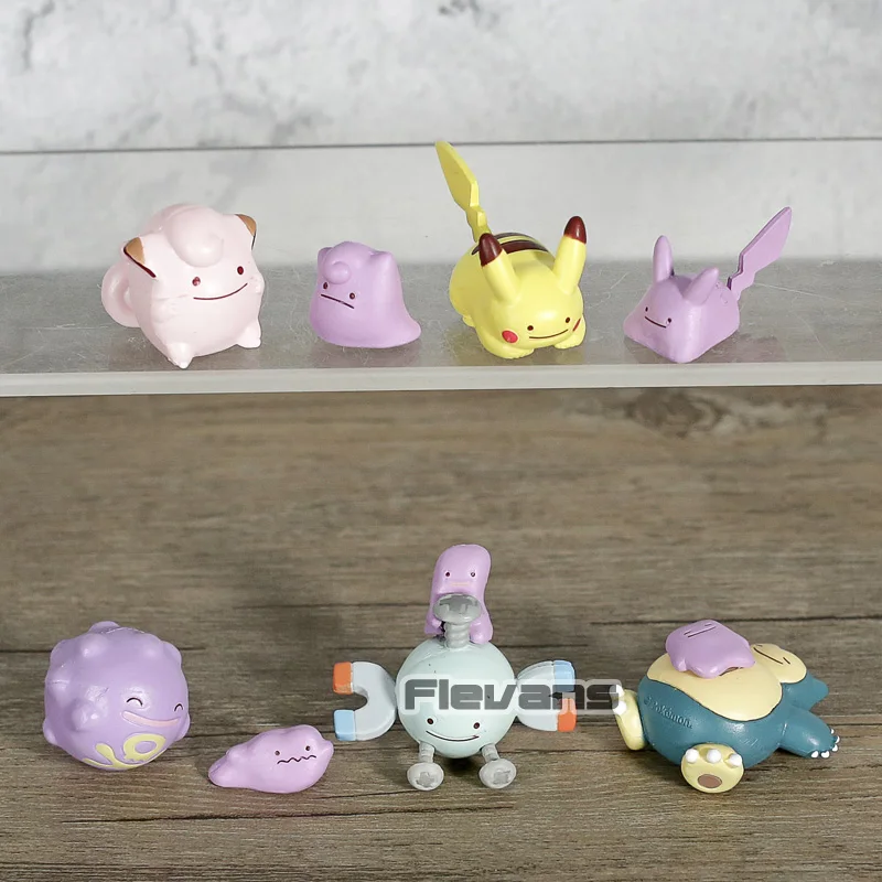 

Henshin! Metamon Ditto Pikachu Clefairy Magnemite Koffing Snorlax Mini PVC Figures Toys Dolls 6pcs/set