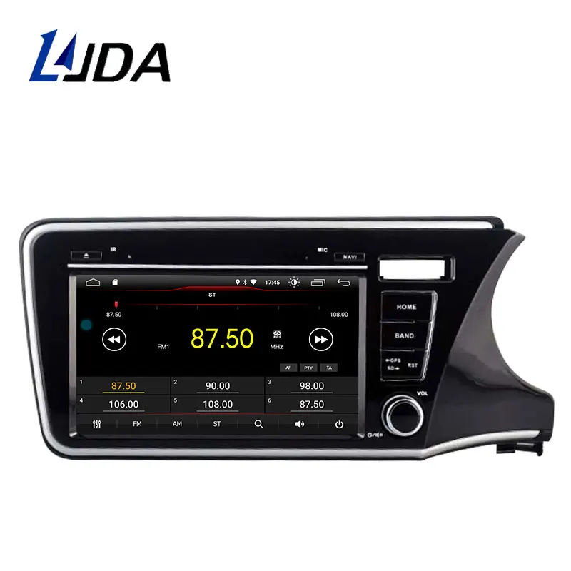 Cheap LJDA 1 Din Android 9.1 Car Radio For Honda CITY 2014 2015 2016 WIFI Car Multimedia Player Stereo GPS Navigation DVD Auto Audio 3