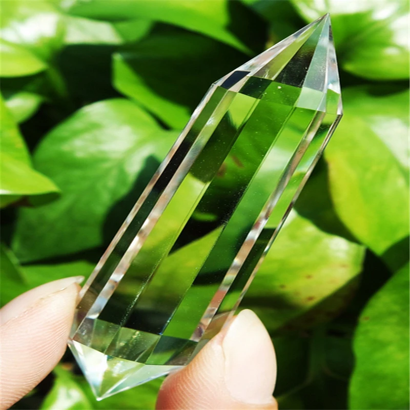 

12 "face" 100% natural crystal crystal fully double sharp end point 36g