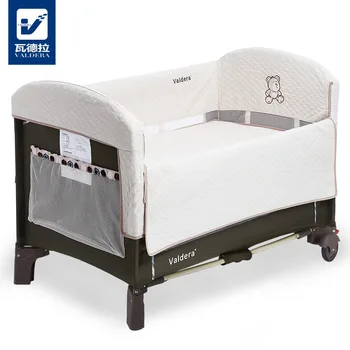

Valdera Baby Bed, Folding Portable Multifunctional Game Cradle Butt Joint Table