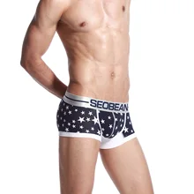 Марка SEOBEAN man star нижнее белье хлопок Для Мужчин's гей белье Для мужчин шорты сексуальные трусы для Для мужчин Горячая распродажа