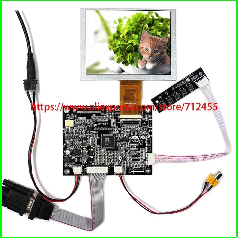 

Spot for HDMI LCD Controller Board With 5inch ZJ050NA-08C Replace 640x480 AT050TN22 LCD Screen