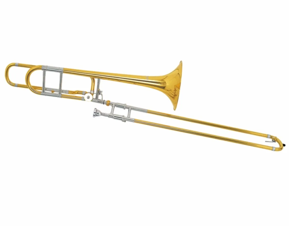 

Bb/F Tenor Trombone Musical Instruments Copper trombones Lacquer with Carry case Mouthpiece Cleaning tool