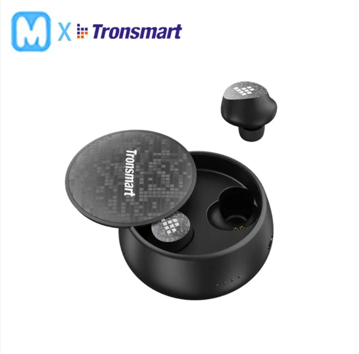 Новинка, наушники Tronsmart Spunky pro, черные, IPX5, маленькие, соединяются с siri, с помощью руки, бесплатный вызов, HIFI, автоматическое подключение телефона - Цвет: Черный