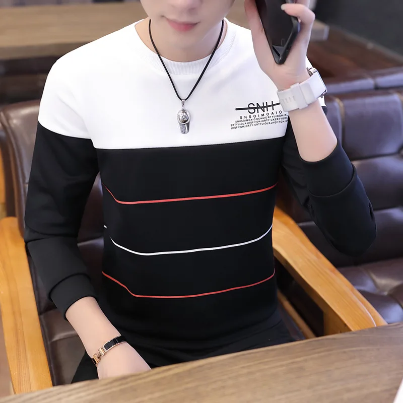 

2019 spring and autumn men's Korean fashion casual champion tshirt