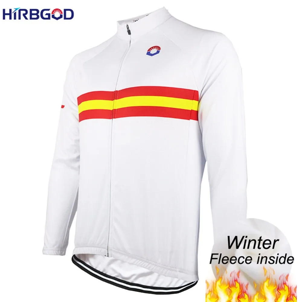 HIRBGOD, флаг 6XL, мужские зимние майки для велоспорта, с длинным рукавом, флисовая одежда для велоспорта, уличная командная одежда для велоспорта, HDD001