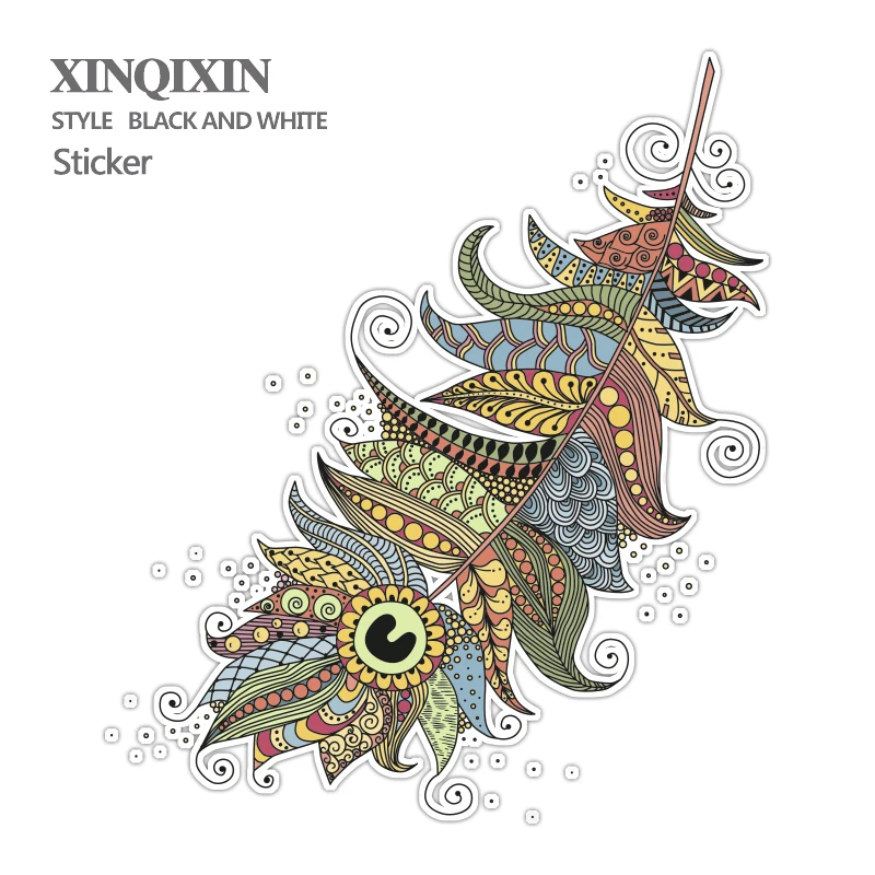 

Feather Big Sticker Funny Classic Style Children Decal Toy Vinyl Waterproof Home Decor Laptop Notebook Skateboard Stickers