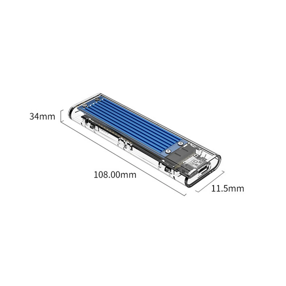  2019 nueva carcasa HDD de alta calidad USB3.1 Gen2 tipo c m2 NVME SSD para Windows Mac