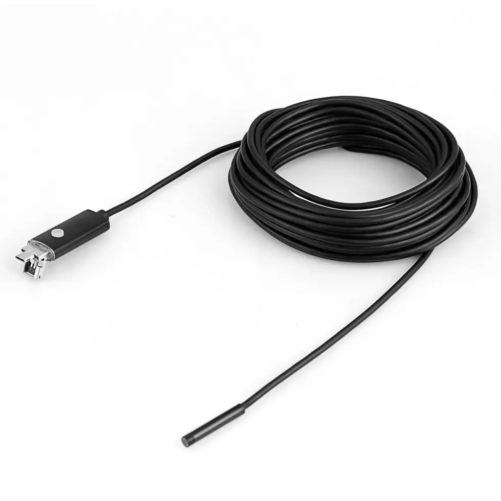 

10PCS Black 6 LEDs Waterproof 10M 5.5mm Phone Endoscope Inspection Camera For Android PC