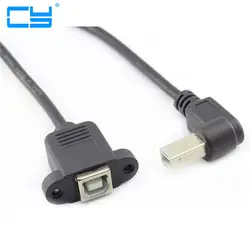 10 шт./лот правой 90 Угол 30 см Тип USB B мужчина к USB B Женский принтер Панель крепление расширение шнур синхронизации