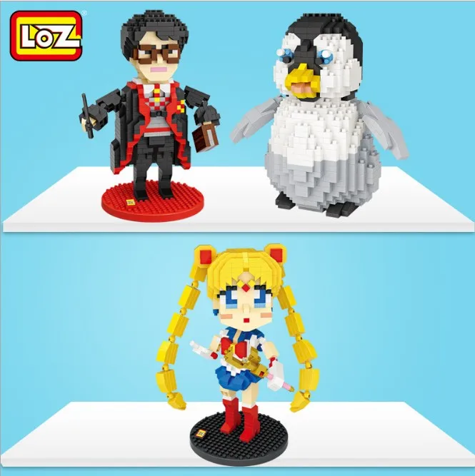 

LOZ Diamond Blocks Sailor Moon Building Blocks Magician Penguin Plastic Bricks Action Figure Assemblage Toys For Children 9794