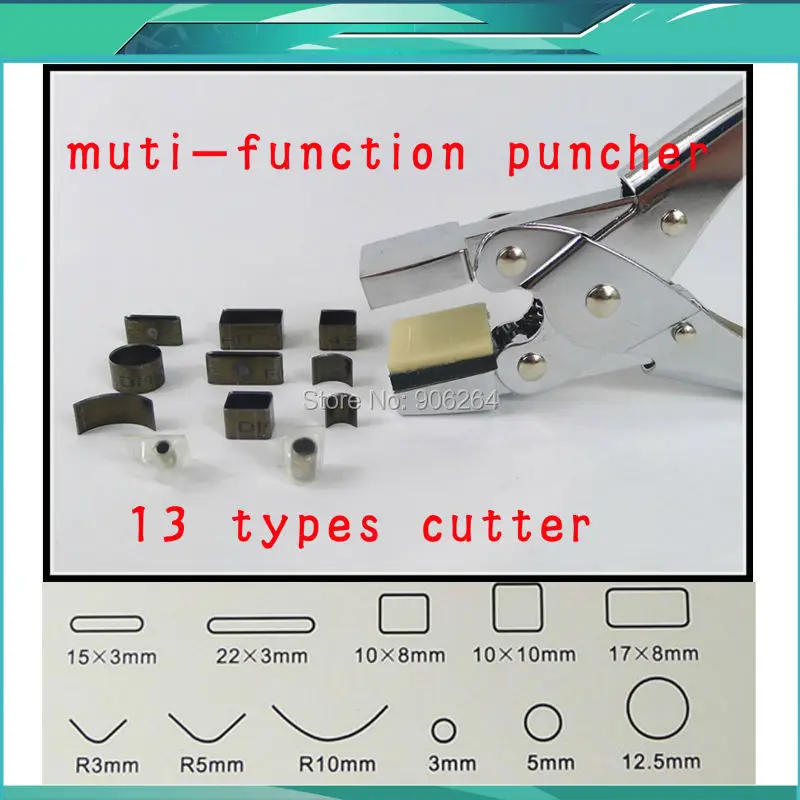 Free ShipNew Design Mini and Muti function (One Hole Puncher+13 pieces