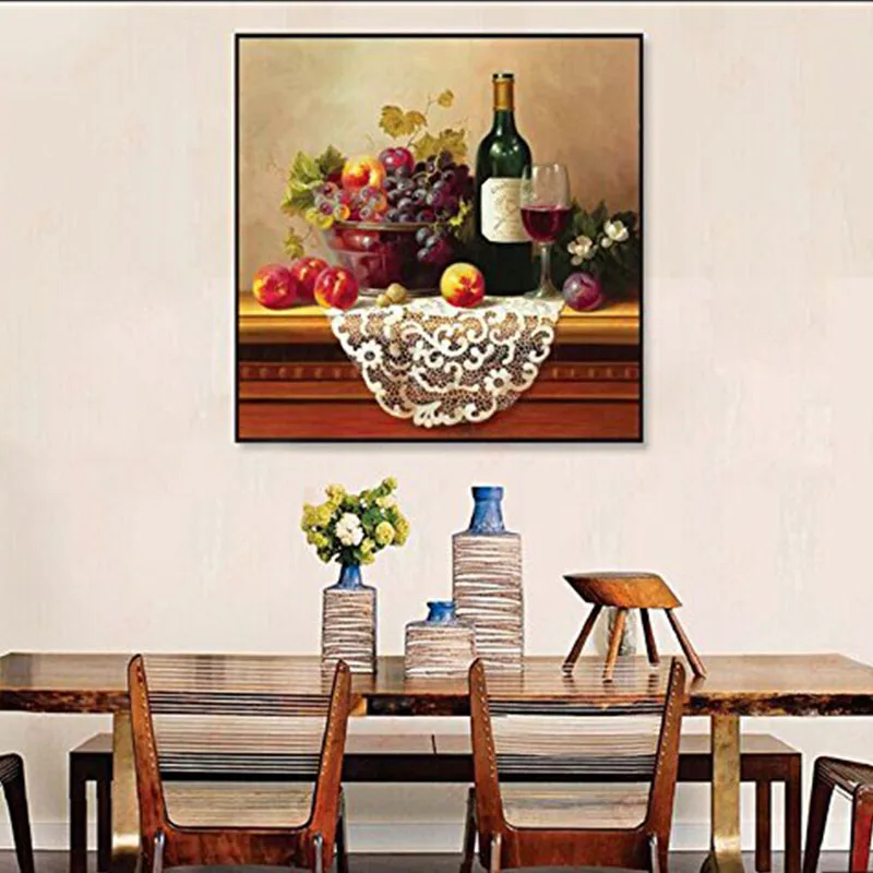 Colorful Various Salad In White Bowl Wall Art Painting The Picture