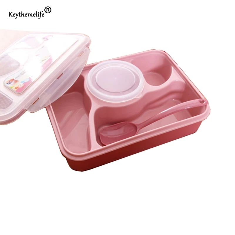 Keythemelife портативная микроволновка Нескользящая Bento Ланч-бокс 5 + 1 контейнер для хранения еды с супом чашей детский подарок BA