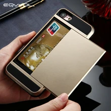 

Eqvvol Shockproof Armor Phone Case For iphone XS MAX XR X 8 7 6 6s Plus Wallet Cases Slide Credit Card Back Cover For Apple 10 9