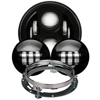 

DOT 7 Inch for Harley LED Headlight 60W + 4.5 Inch Fog Light + Mounting Bracket FIT for Harley Davidson Motorcycle Touring